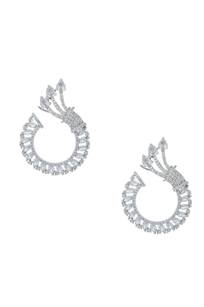 White American Diamond Earrings 
