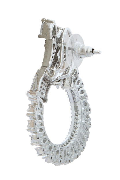 White American Diamond Earrings 