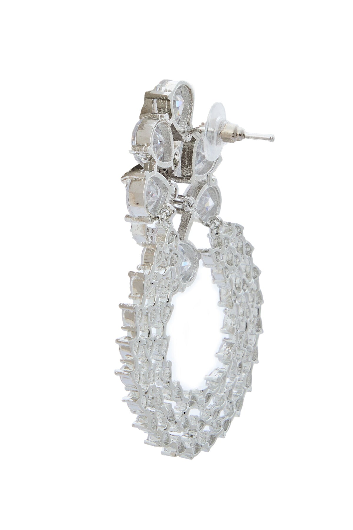 White American Diamond Earrings 