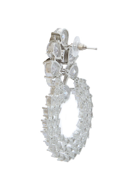 White American Diamond Earrings 