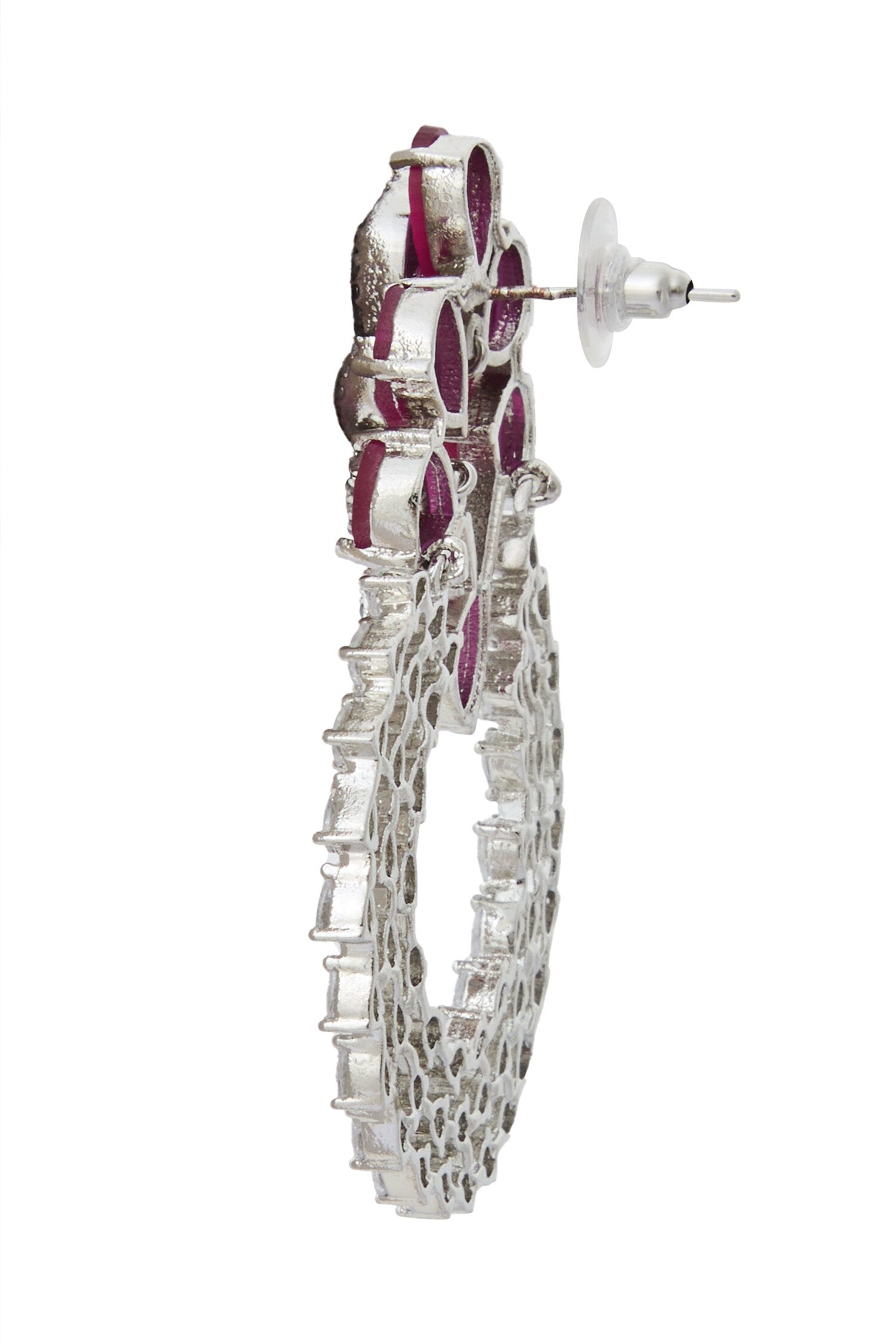 Ruby American Diamond Earrings 
