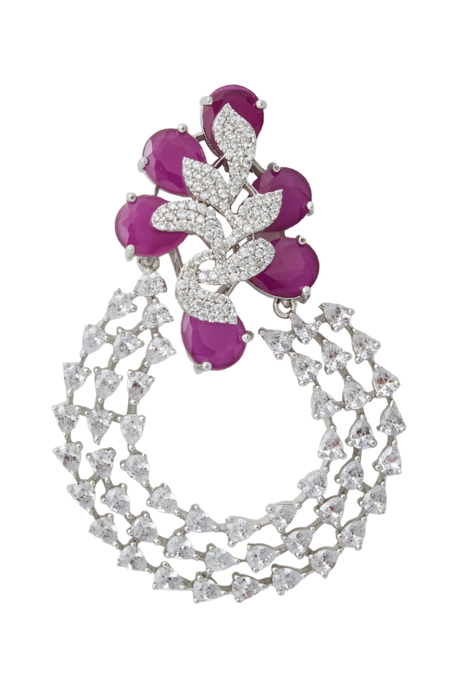 Ruby American Diamond Earrings 