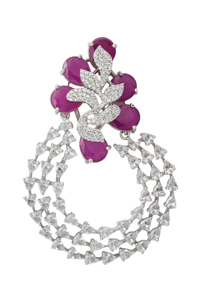 Ruby American Diamond Earrings 