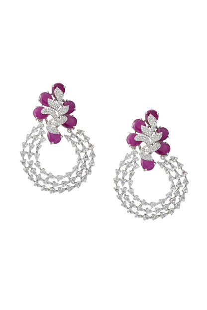 Ruby American Diamond Earrings 