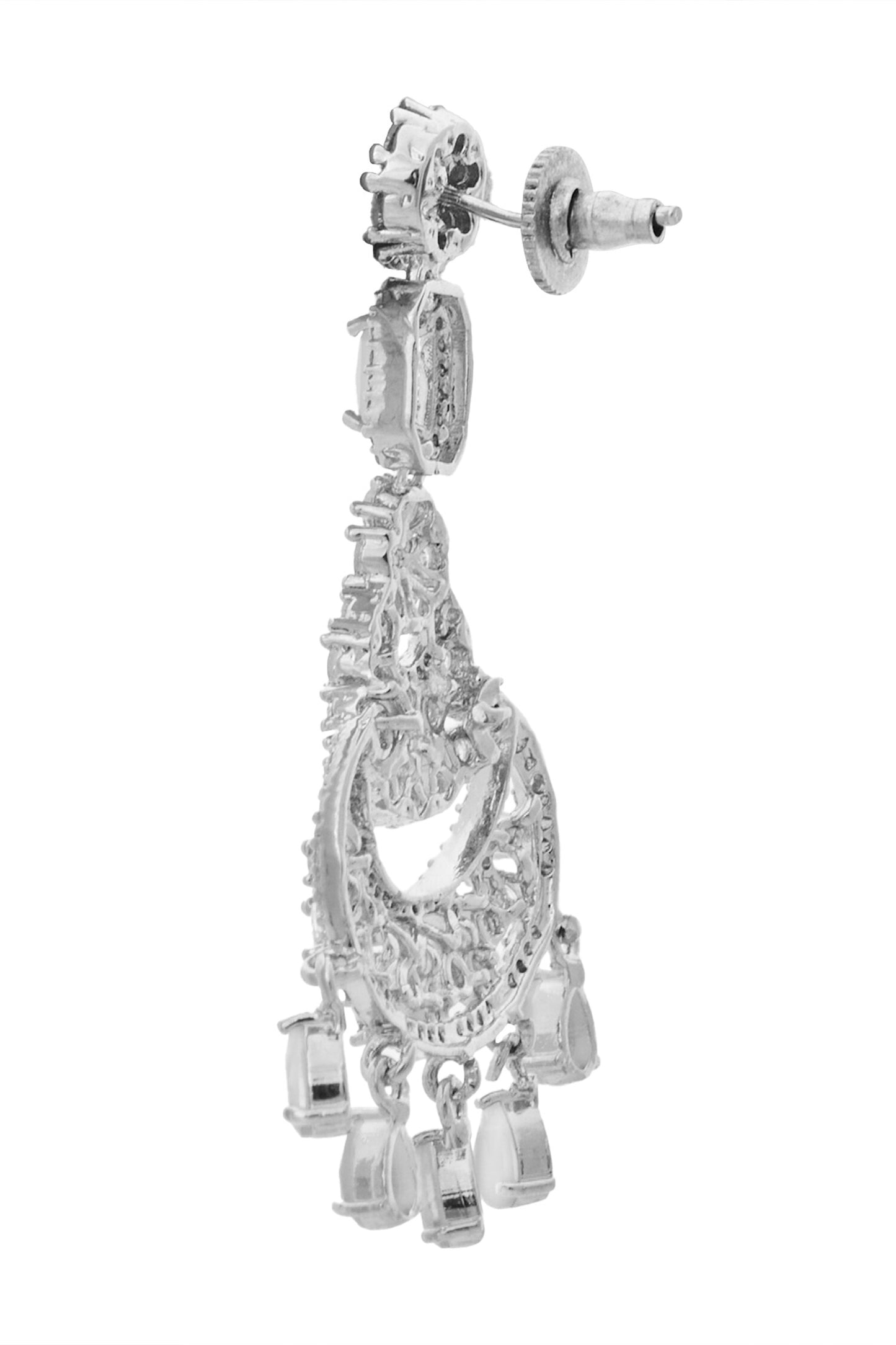 White American Diamond Earrings 