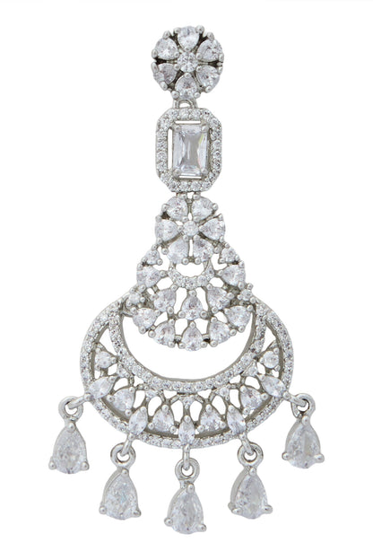 White American Diamond Earrings 