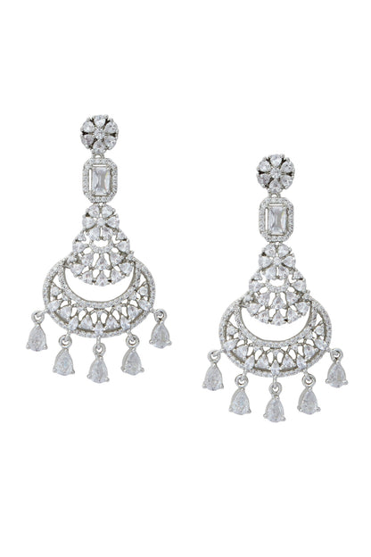 White American Diamond Earrings 