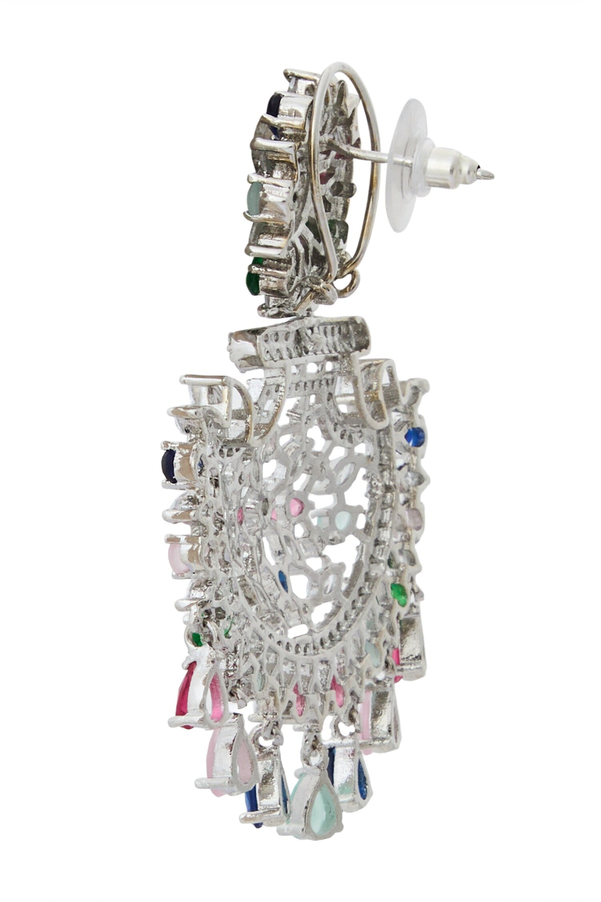 Multicolor American Diamond Earrings 