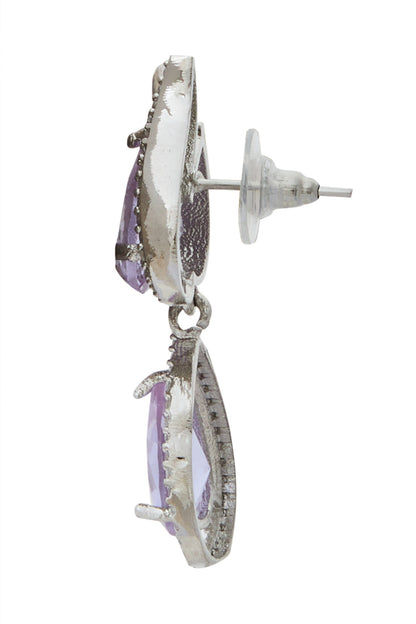 Violet Brass Necklace & Earring Set 