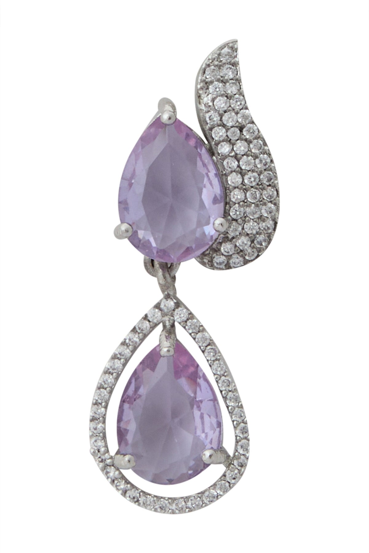 Violet Brass Necklace & Earring Set 