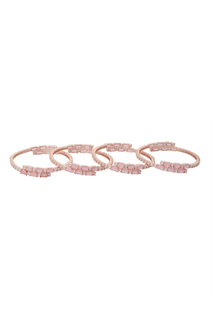 Rose Gold American Diamond Bangles 