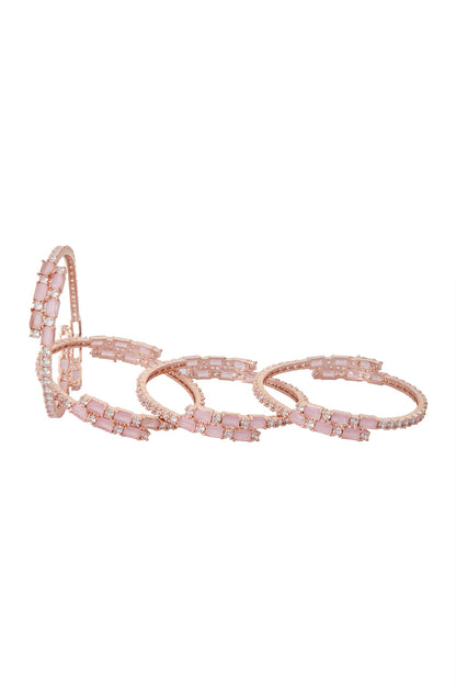 Rose Gold American Diamond Bangles 