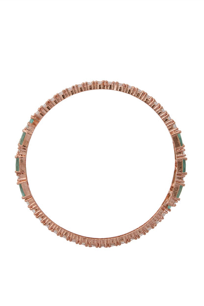 Rose Gold Aqua Bangles Set of 4 