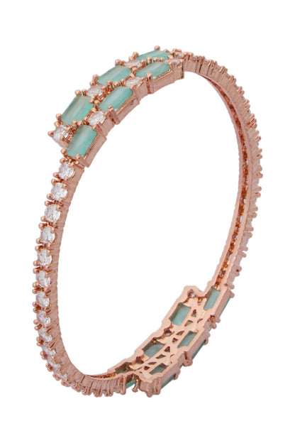 Rose Gold Aqua Bangles Set of 4 