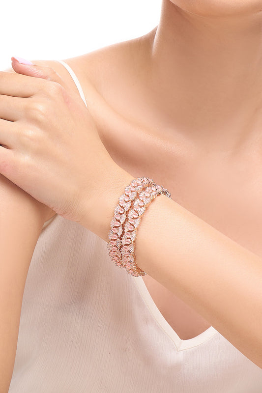 Rose Gold American Diamond Bangles 