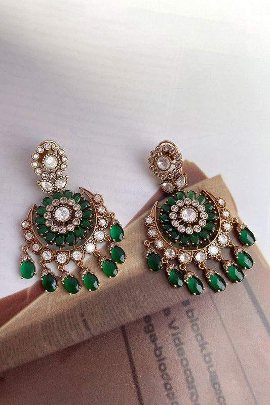 Green Designer Earrings 