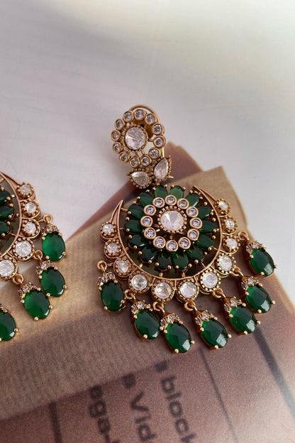 Green Designer Earrings 