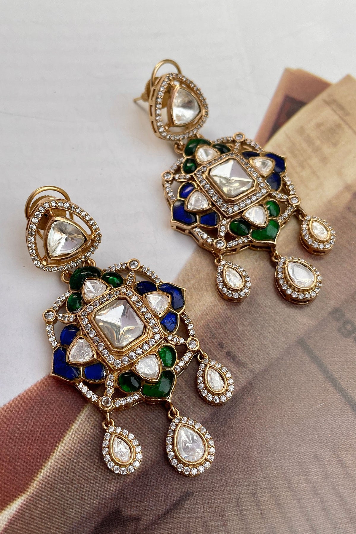 Designer Blue Earring Set 