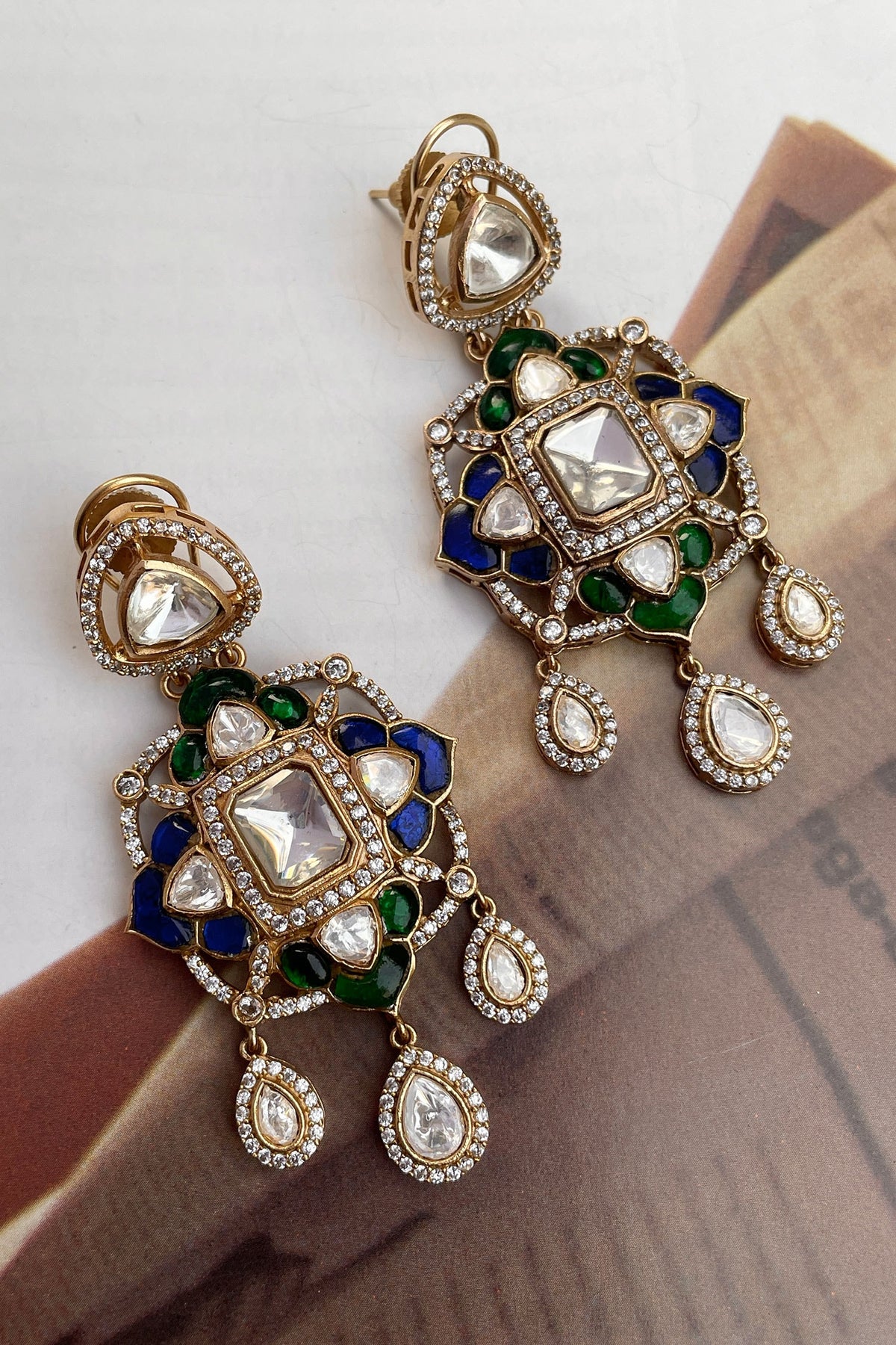 Designer Blue Earring Set 