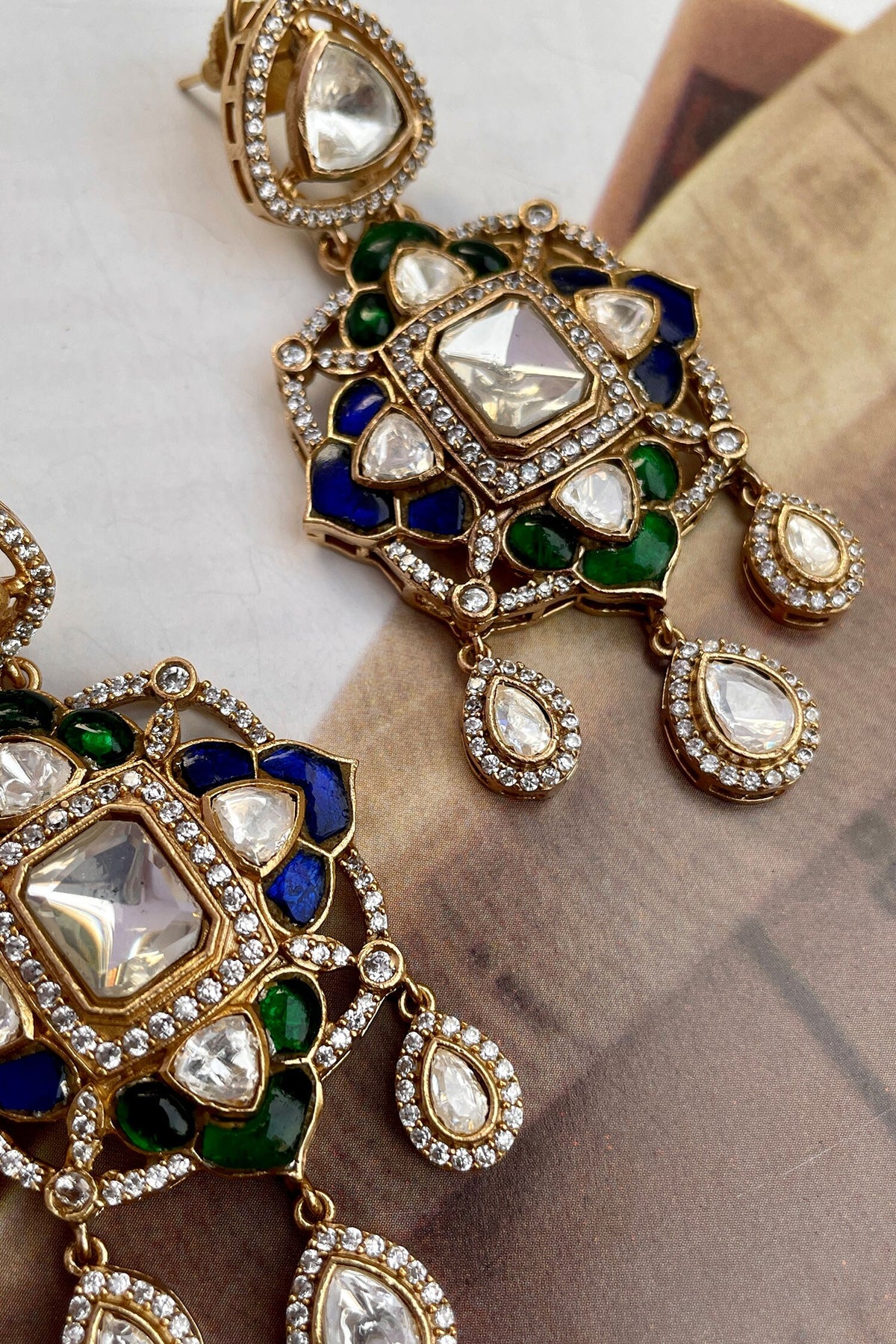 Designer Blue Earring Set 