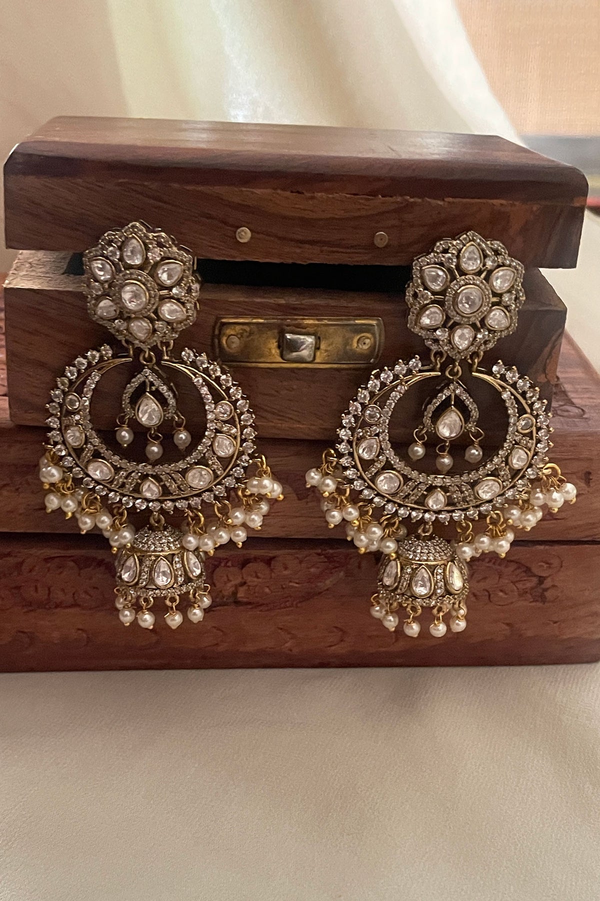 Designer Pearl Embellished Earrings 