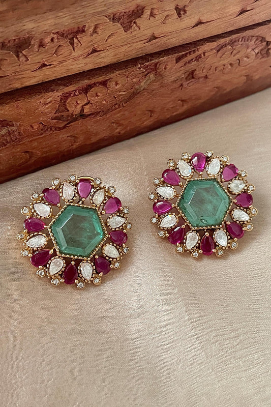 Multi Stone Designer Earrings 