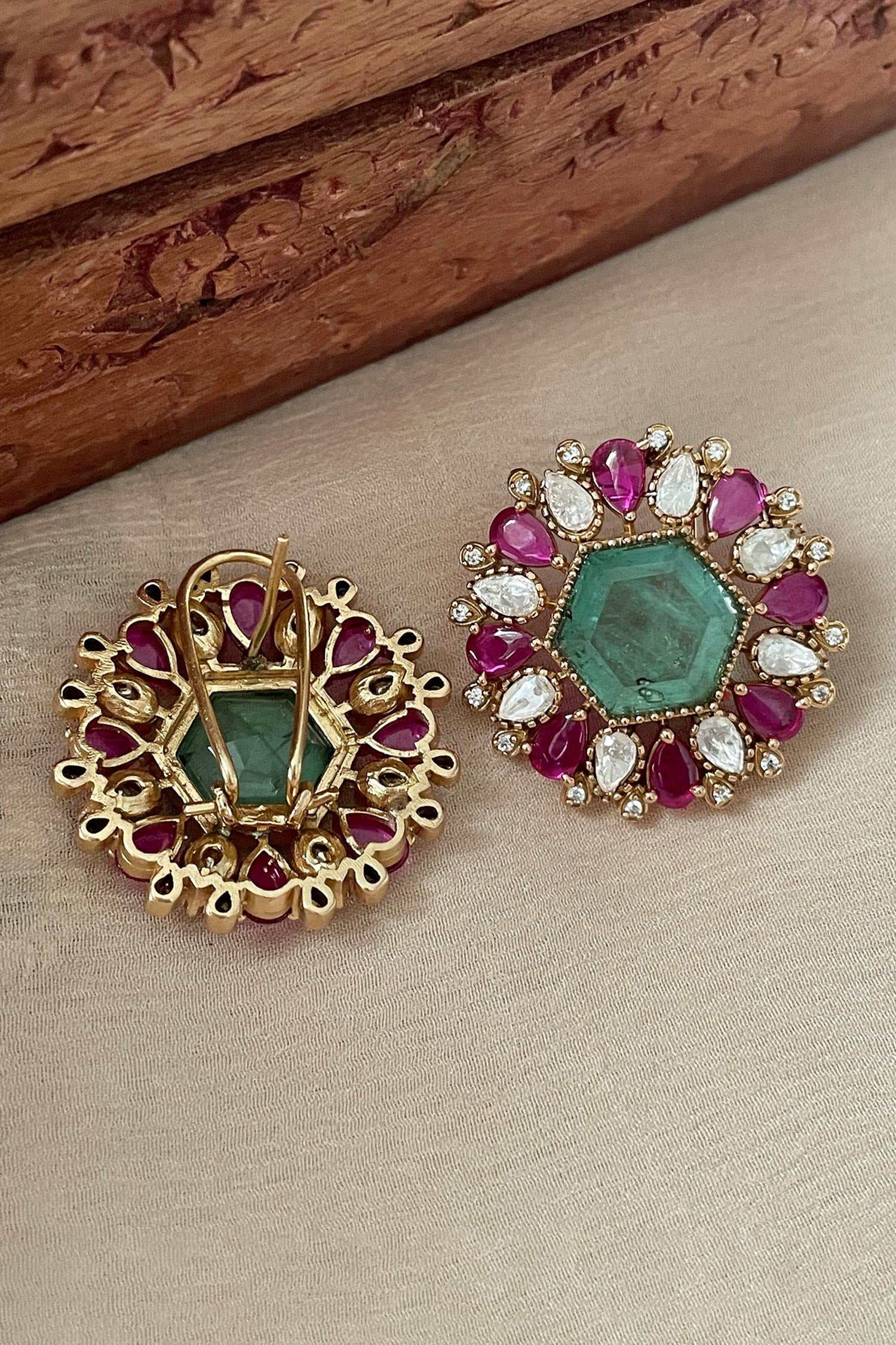 Multi Stone Designer Earrings 
