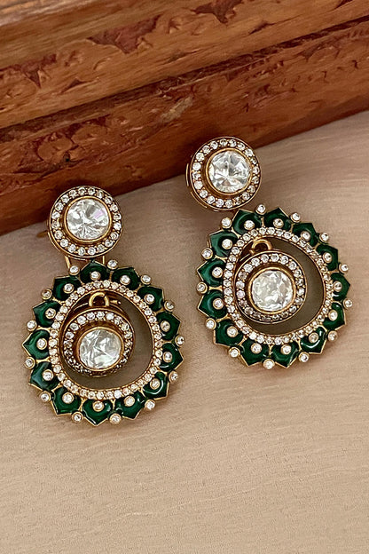Green Designer Earrings 