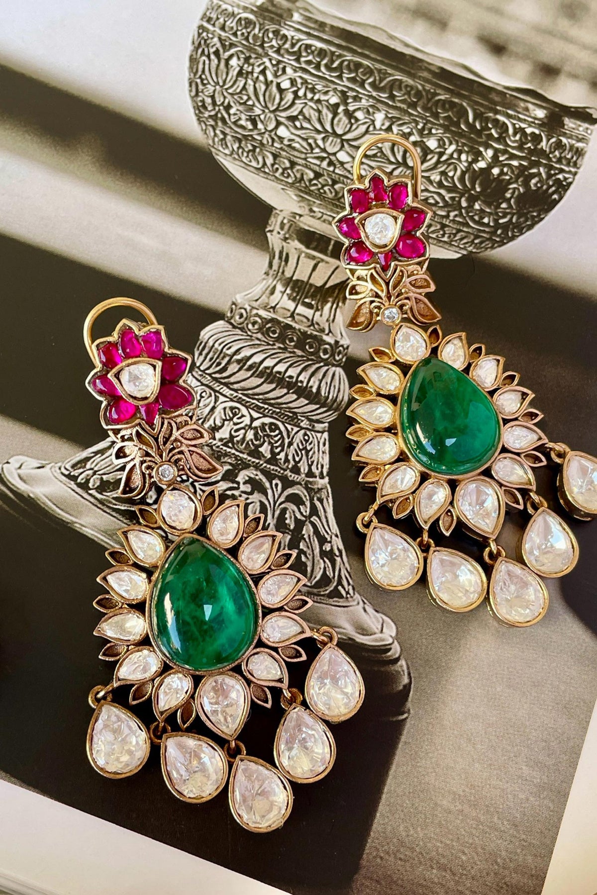 Designer Green Necklace & Earring Set 