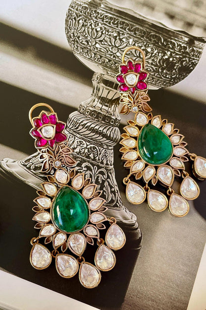 Designer Green Necklace & Earring Set 