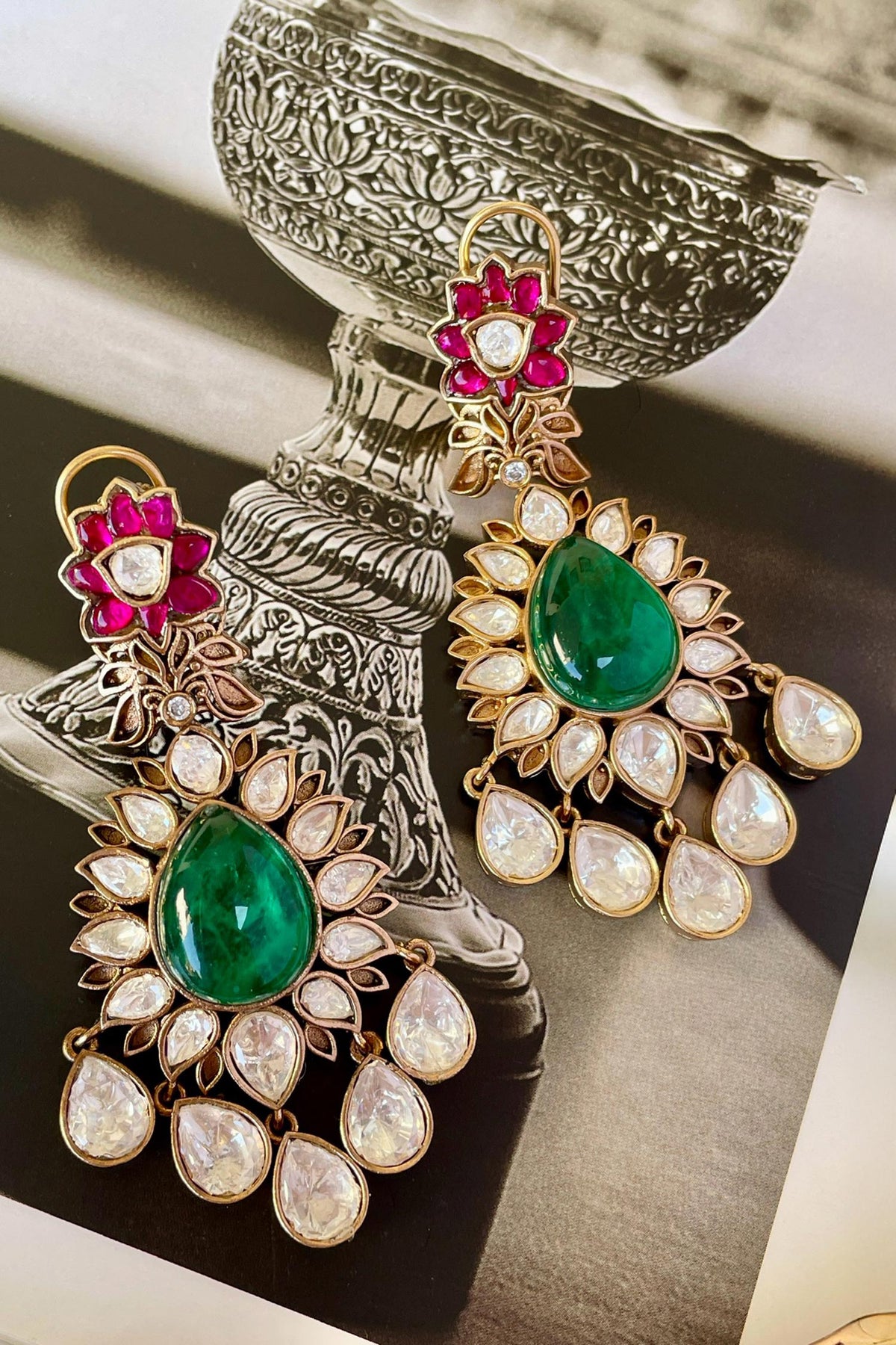 Designer Green Necklace & Earring Set 