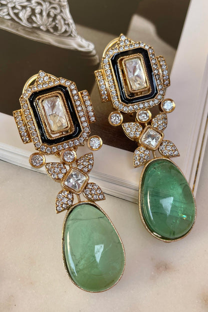 Designer Green Necklace & Earring Set 