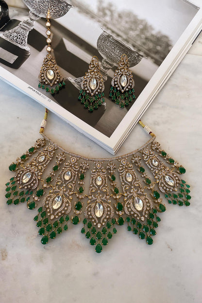Green Designer Necklace Set 