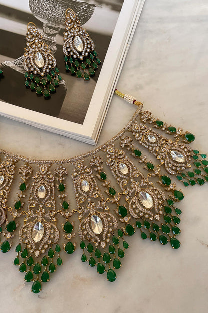 Green Designer Necklace Set 