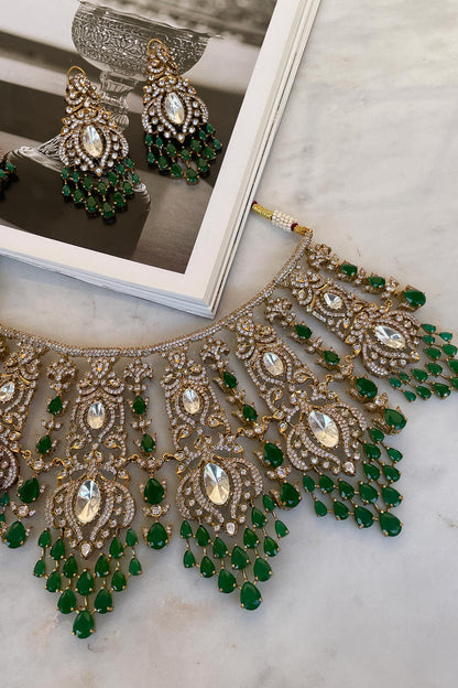 Green Designer Necklace Set 