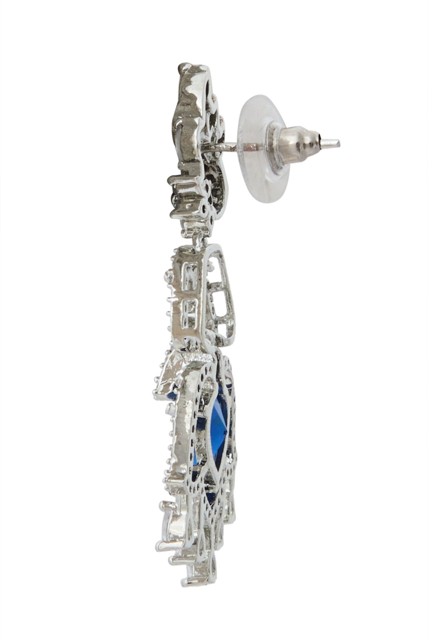 Blue American Diamond Earrings 
