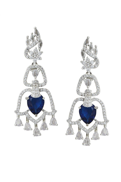 Blue American Diamond Earrings 