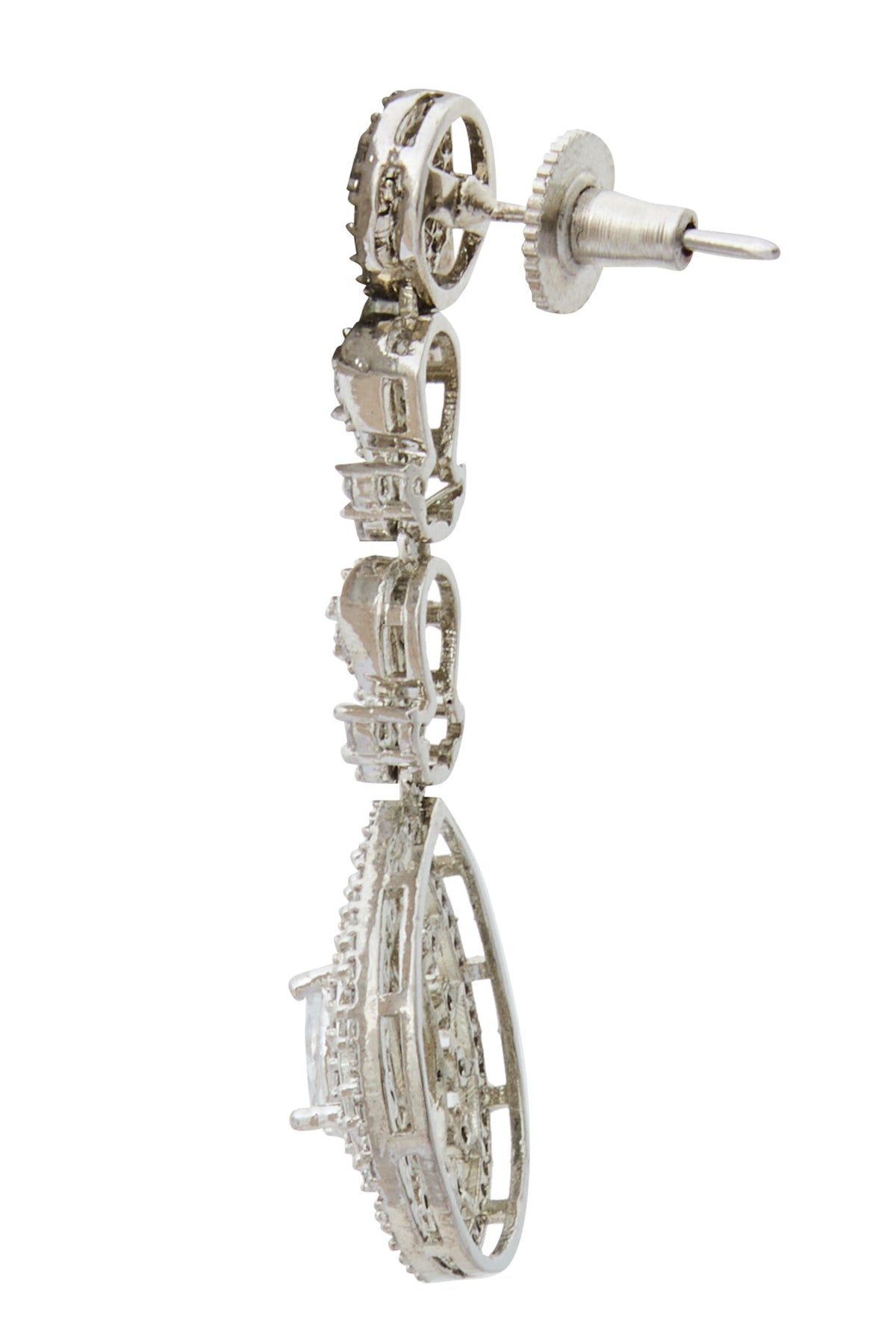 White American Diamond Earrings 