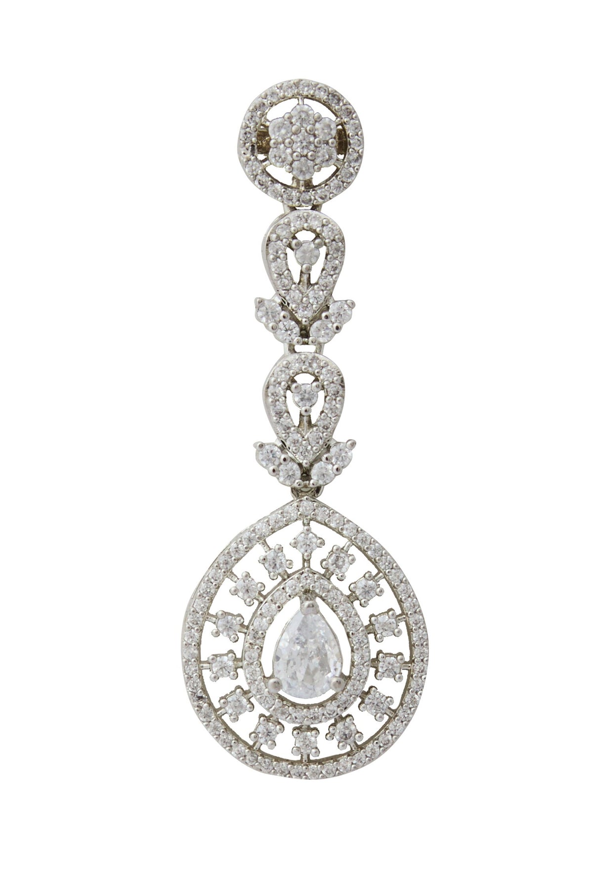 White American Diamond Earrings 
