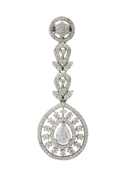 White American Diamond Earrings 