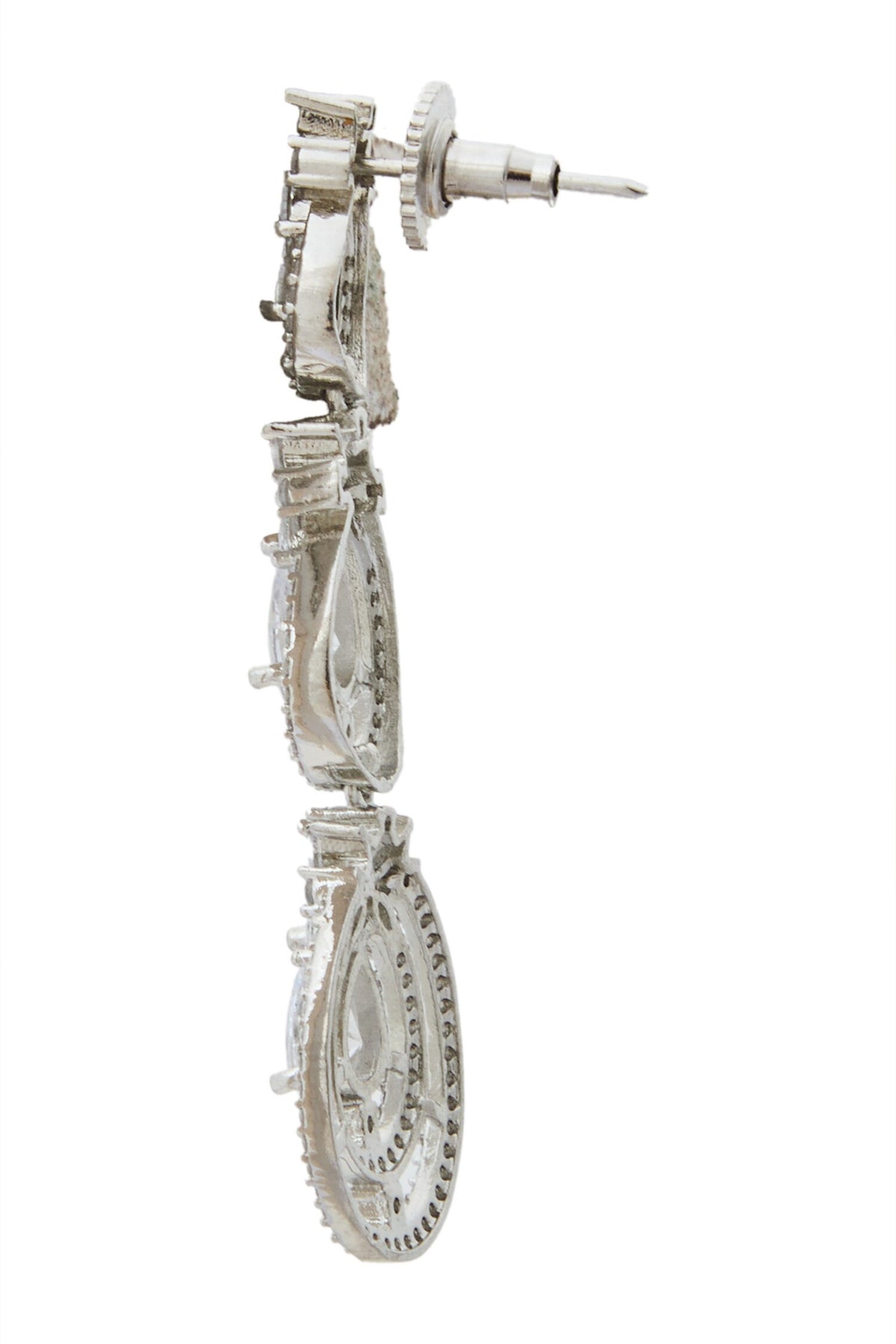 White American Diamond Earrings 