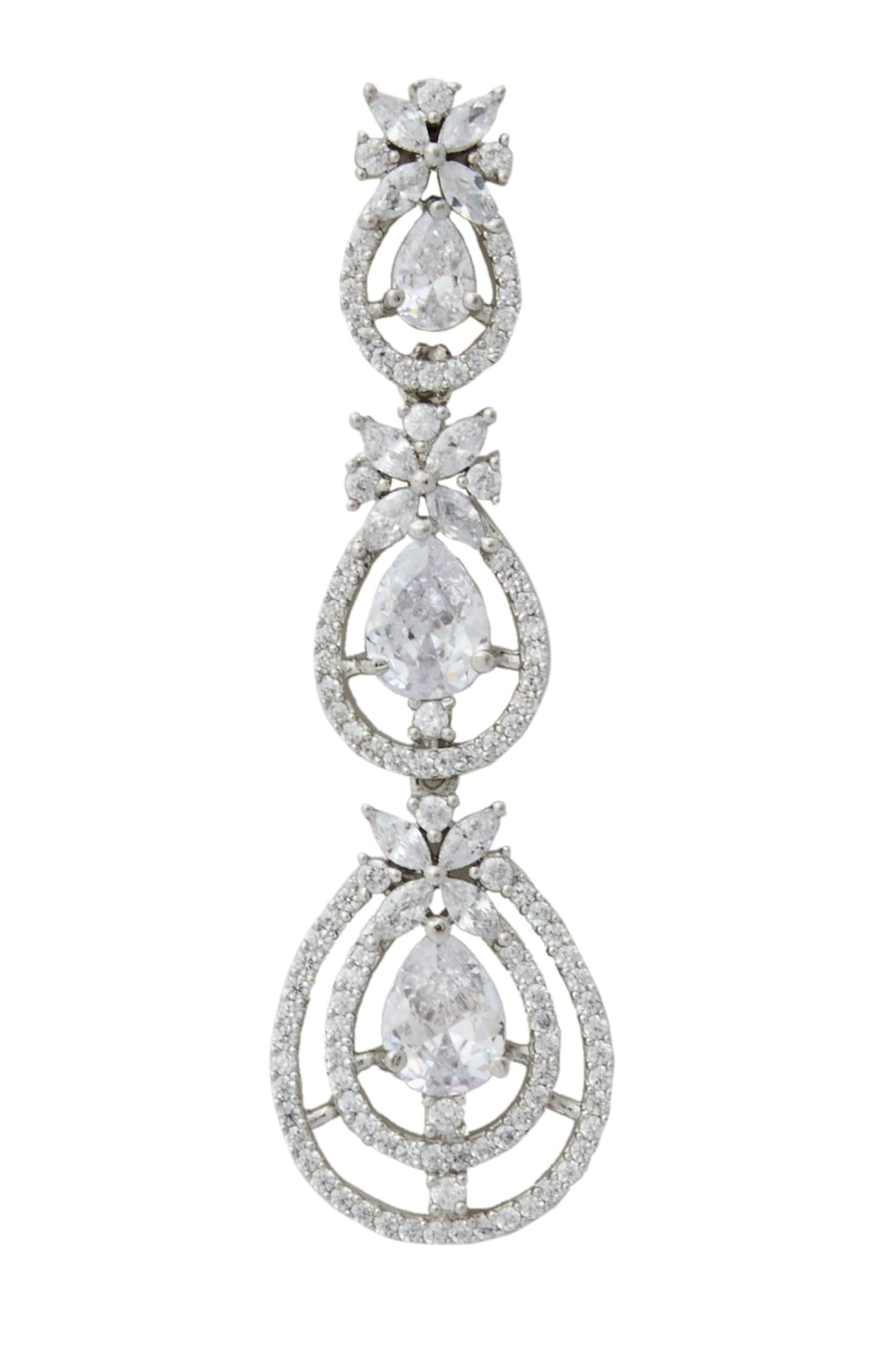 White American Diamond Earrings 