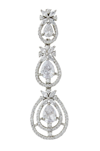 White American Diamond Earrings 