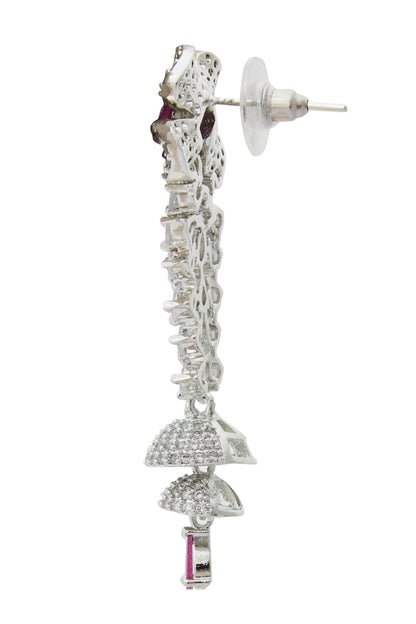 Ruby American Diamond Earrings 