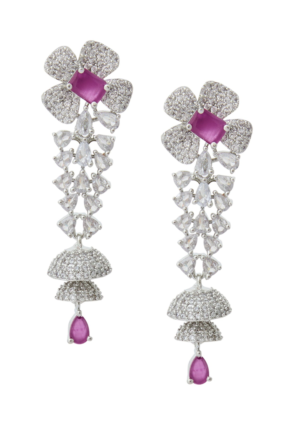 Ruby American Diamond Earrings 