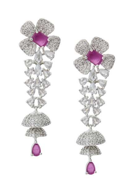 Ruby American Diamond Earrings 