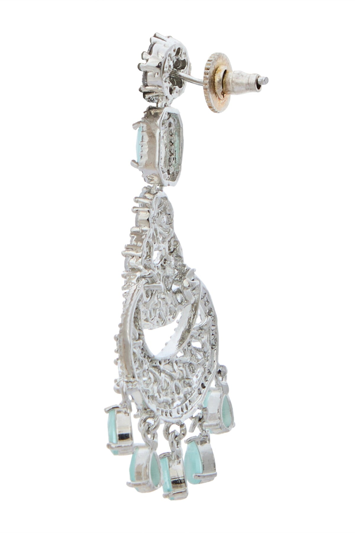 Aqua American Diamond Earrings 