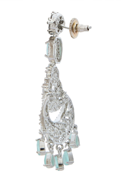 Aqua American Diamond Earrings 