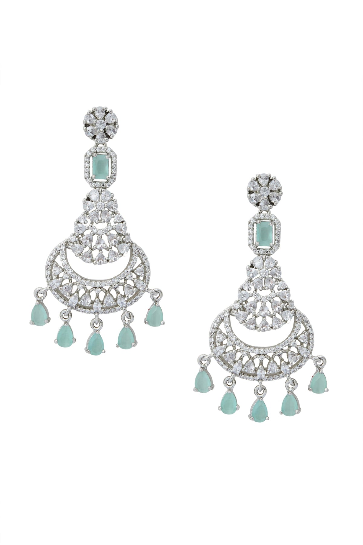 Aqua American Diamond Earrings 