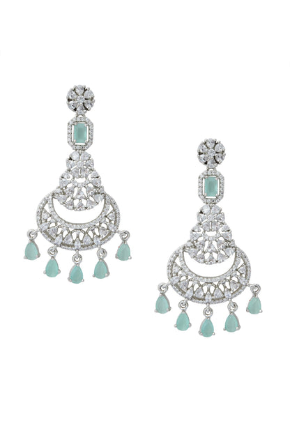 Aqua American Diamond Earrings 